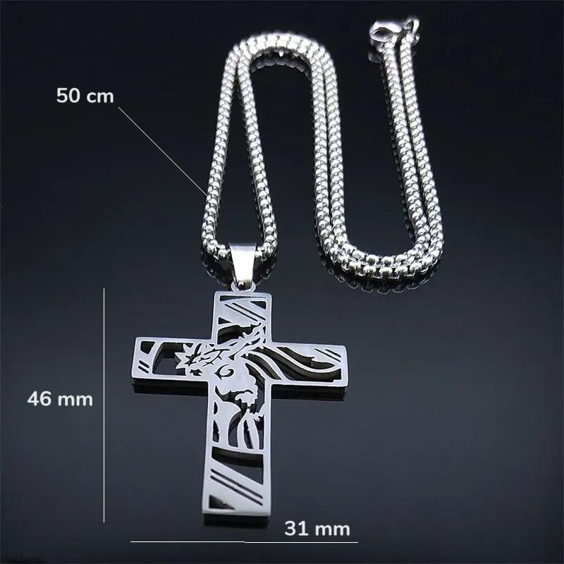 collier croix homme femme couronne epines