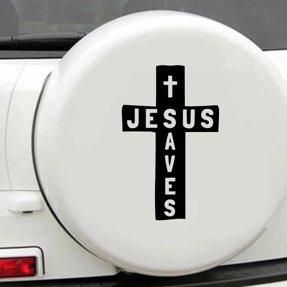 powered by jesus autocollant chretien