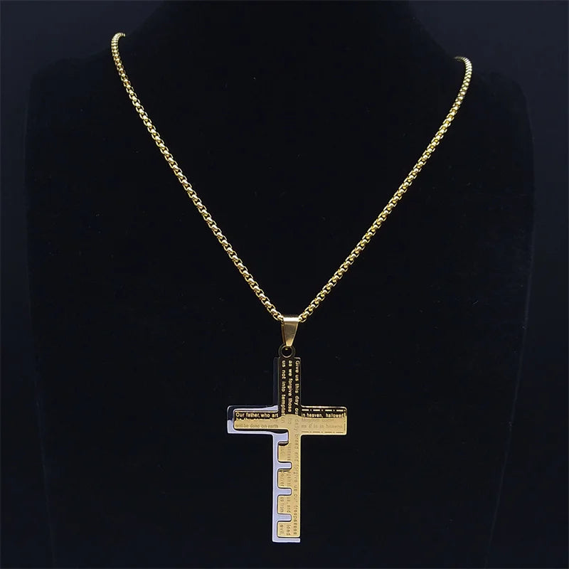 collier croix priere notre pere