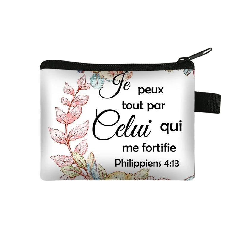 porte monnaie inspirant femme chretien anglais francais espagnol